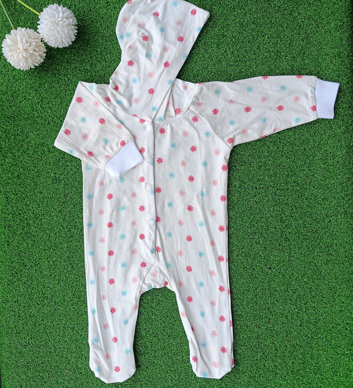 Hooded Button Romper