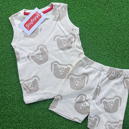 Sleeveless Vest With Shorts (  1-2 Year Size )